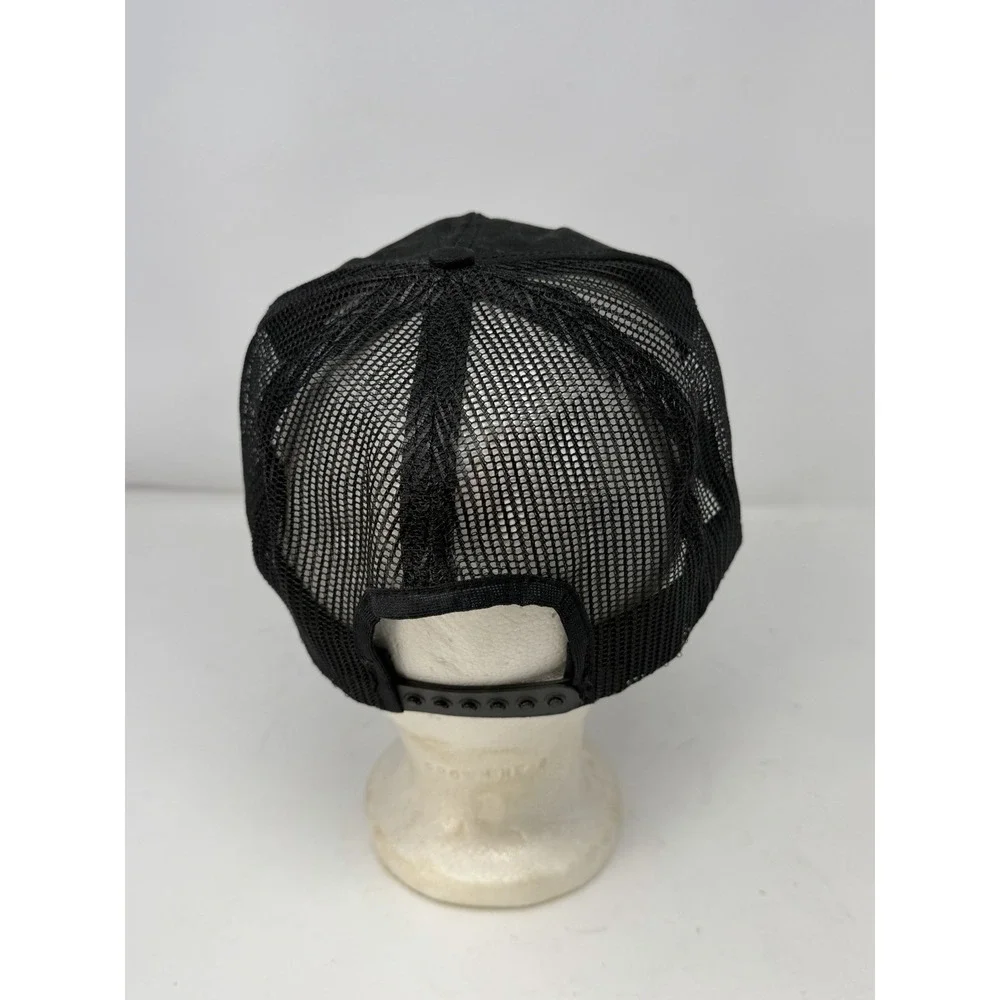 Vtg CAT Diesel Power Trucker Hat Snapback Mesh‎ Black Gold Scrambled Eggs Brim